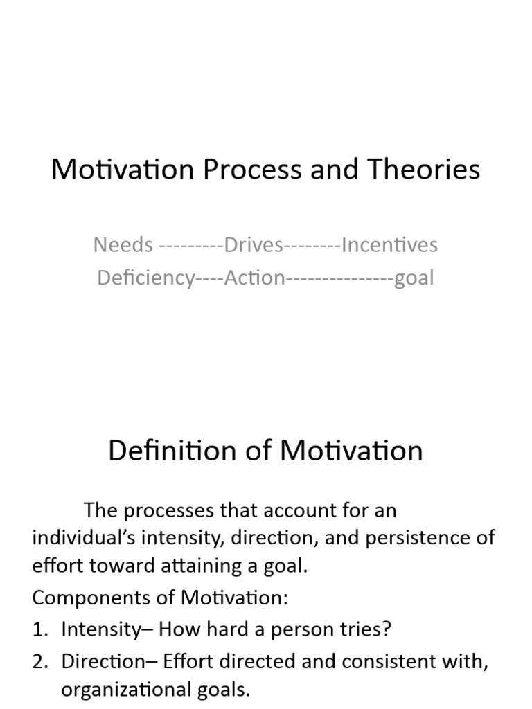 CH 6 Ob Motivation Process and Theories 1 | PDF | Motivational | Motivation
