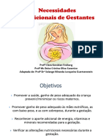 Slide - Necessidades Nutricionais de Gestantes