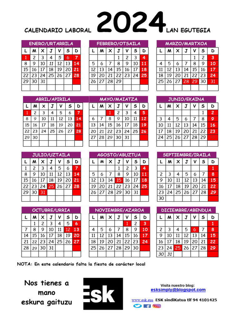 Calendario Comercio 2024 PDF