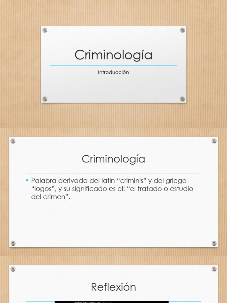 Presentacion 1 Criminologia | PDF | Criminología | Derecho penal
