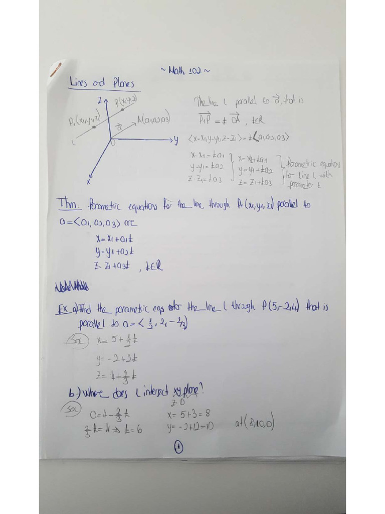 Lines and Planes in Space PDF