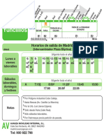 Yunclillos: Horarios de Salida de Madrid