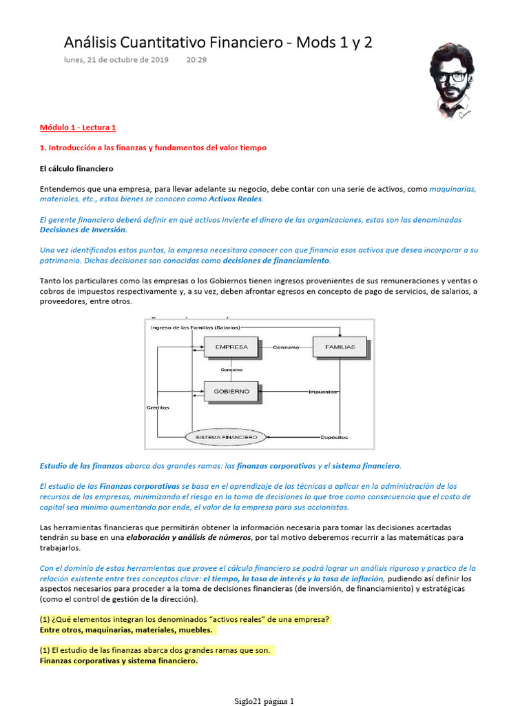 Análisis Cuantitativo Financiero - Mods 1 y 2: Lunes, 21 de Octubre de ...