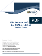 Life Events Checklist For DSM-5 (LEC-5) - Standard Version - Fillable Form