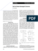 Axial Capacity Model For Shear-Damaged Columns: Aci Structural Journal Technical Paper