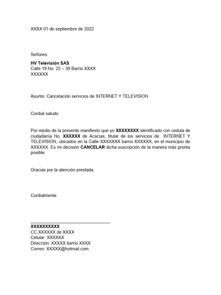 Oficio Cancelacion Modelo PDF