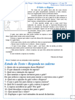 Atividade 6º Ano B - Fábula 1 - O Galo e A Raposa