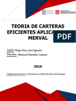 Teoria de Carteras Eficientes Aplicada Al Merval