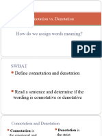 Connotation Versus Denotation