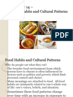 Chapter 14 - Food Habits and Cultural Patterns