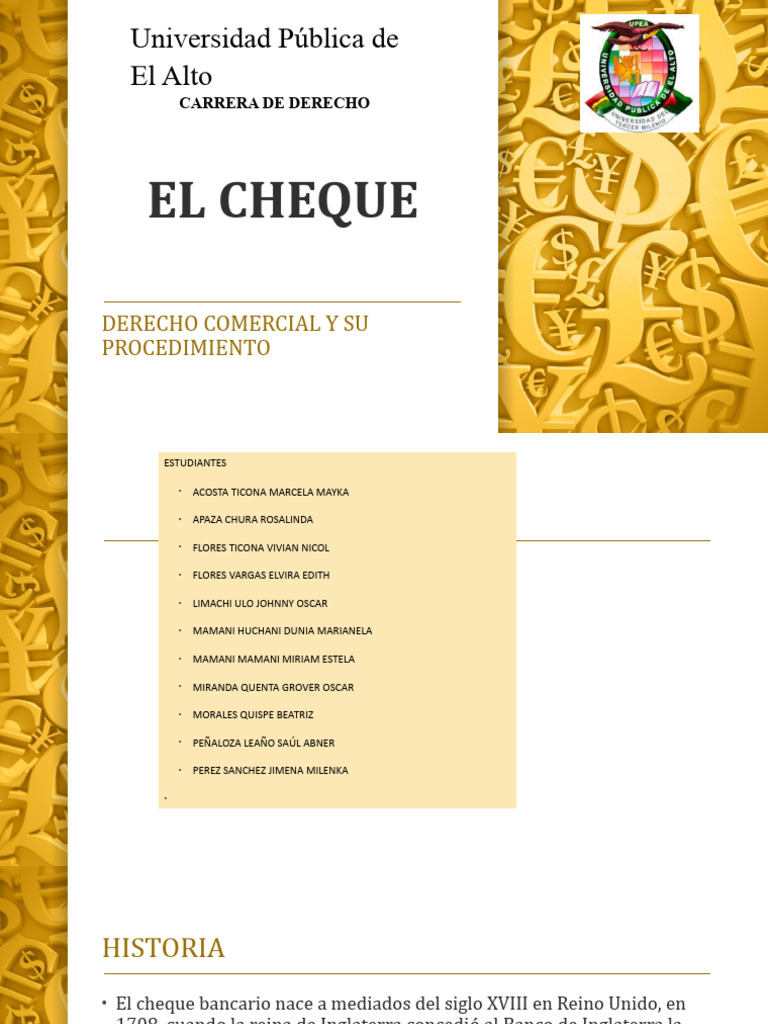 El Cheque | PDF | Finanzas y dinero