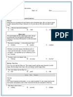 Term Test 2 A Listening. Assessment A - Elementary Units 3 - 5