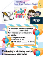 Writing My Birthday Invitation Card!