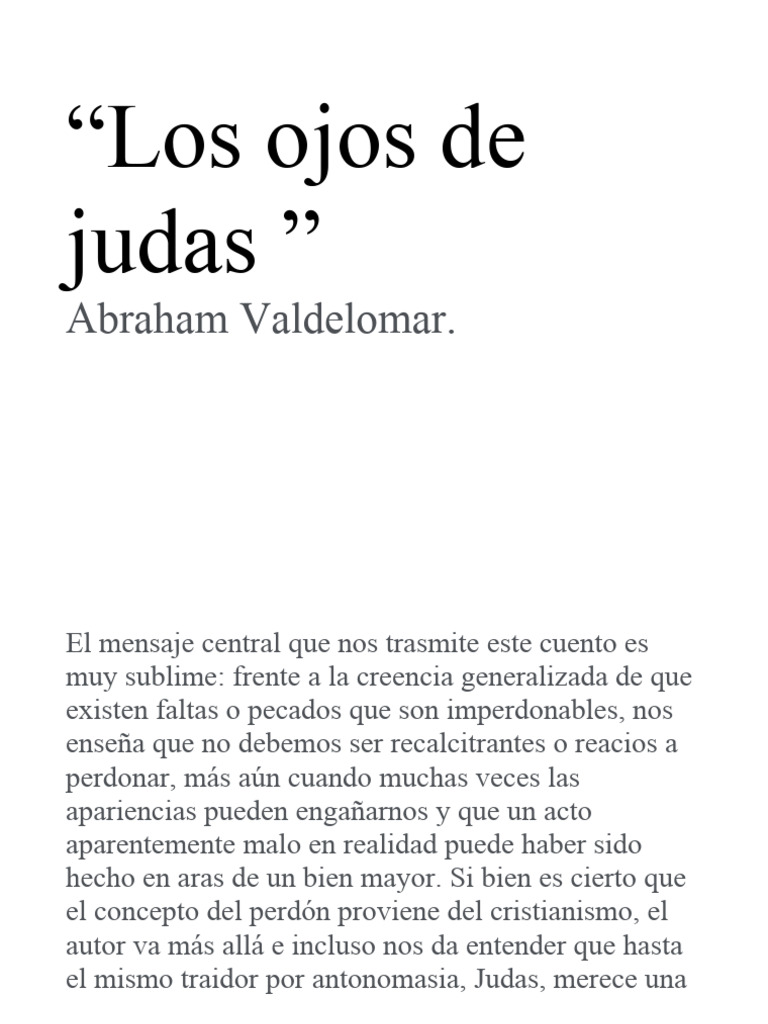 Los Ojos de Judas PDF