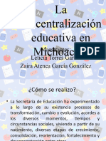 Desentralización Educativa en Michoacán