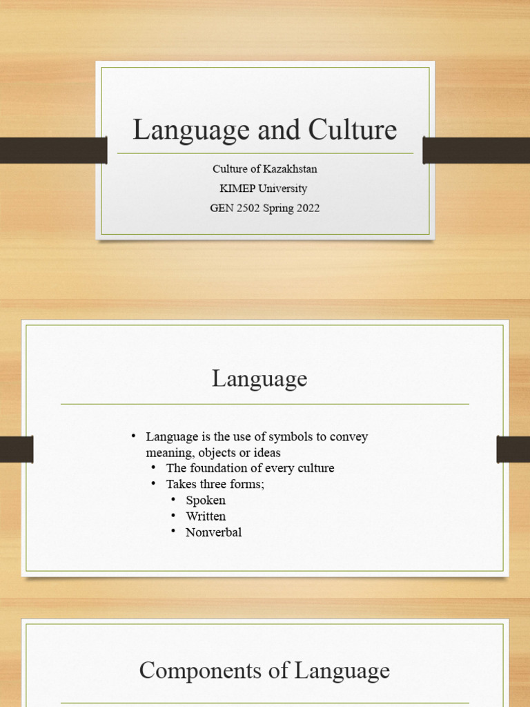 Language & Culture in Kazakhstan | PDF | Foreign Language Studies