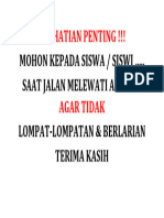 Perhatian Penting