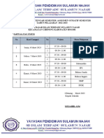 Jadwal Pas Ganjil 2022-2023