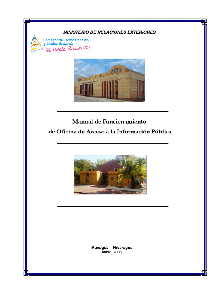 Manual de la OAIP del MINREX | PDF | Leyes de libertad de información ...