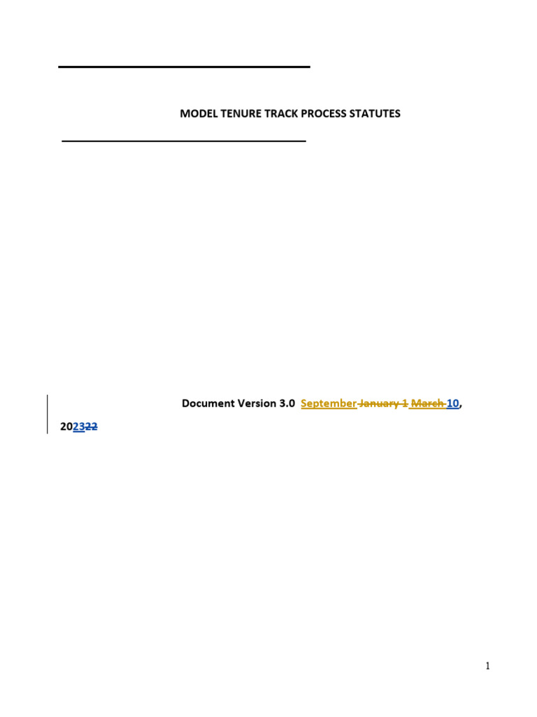 Model Tenure Track Statutes 2023 | PDF | Doctor Of Philosophy ...