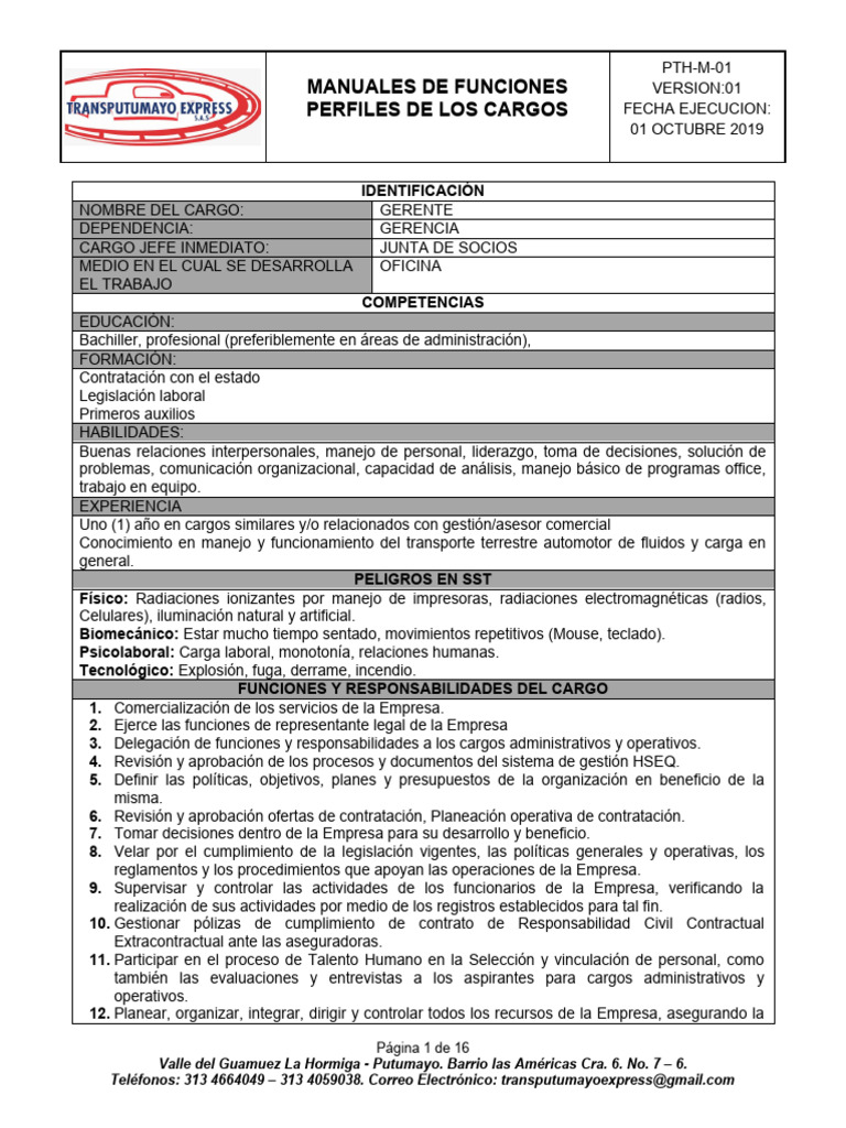 Funciones del Gerente en Manejo de Personal | PDF