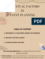 Contextual Factors in Event Planning