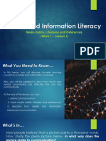 Week 1 Media and Information Literacy