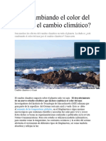 Está Cambiando El Color Del Mar Por El Cambio Climático