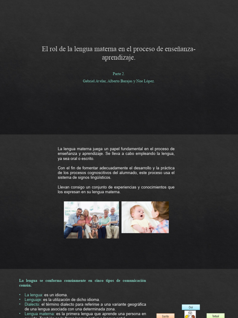 Importancia de la lengua materna en educación | PDF | Artes del ...