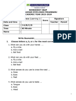 Soal WS Science 1