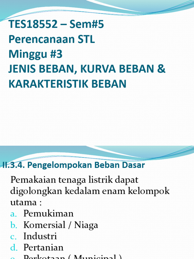 Karakteristik dan Faktor Beban Listrik | PDF | Sains & Matematika ...