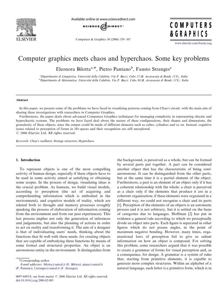 Computer Graphics Meets Chaos and Hyperchaos. Some Key Problems | PDF ...