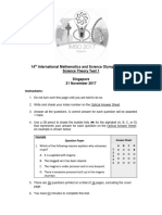 IMSO 2017 - Science Theoritical 1