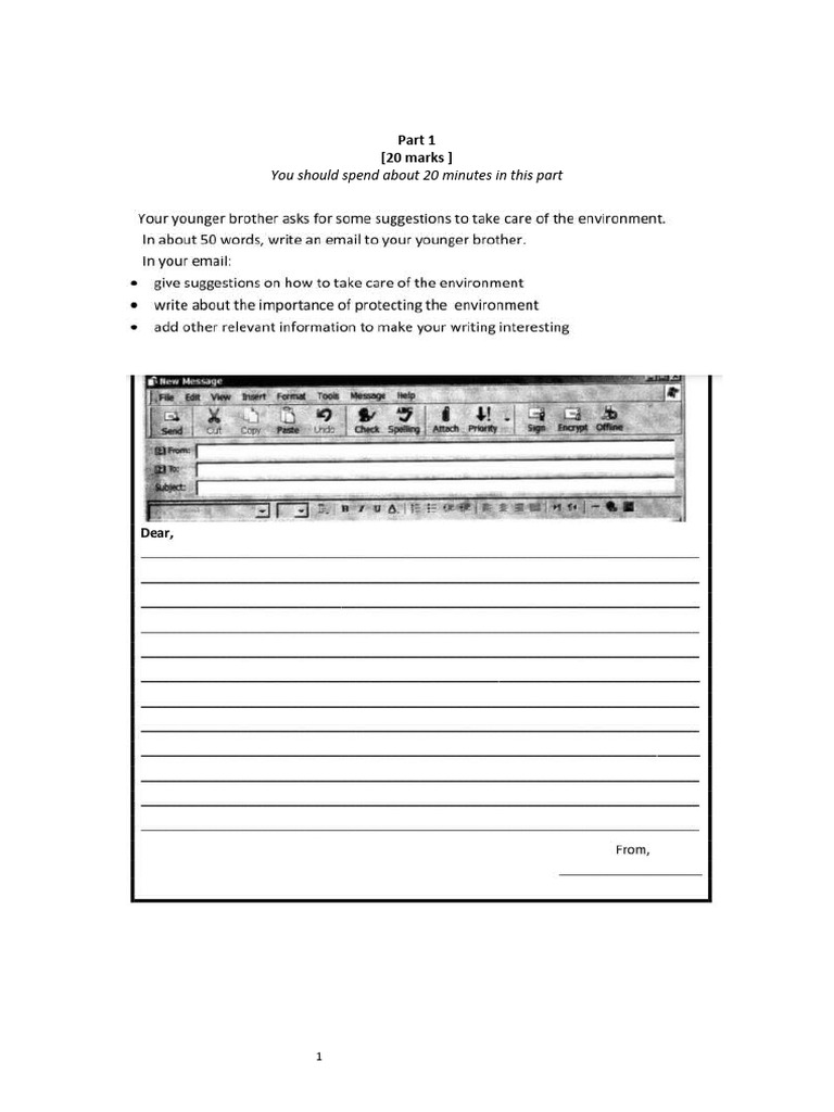 English Paper 2 Form 1 2022 | PDF