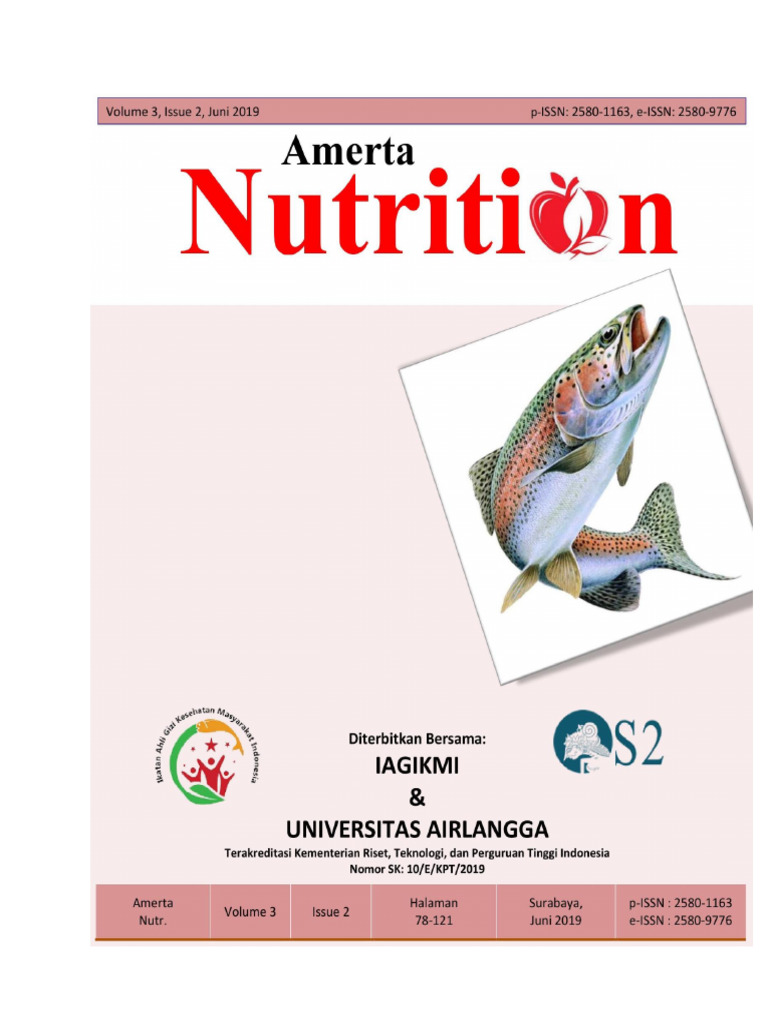 Jurnal Amerta Nutrition Volume 3 Issue 2 | PDF | Sains & Matematika