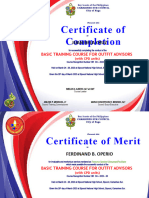 Certificate For BTC at Sipocot