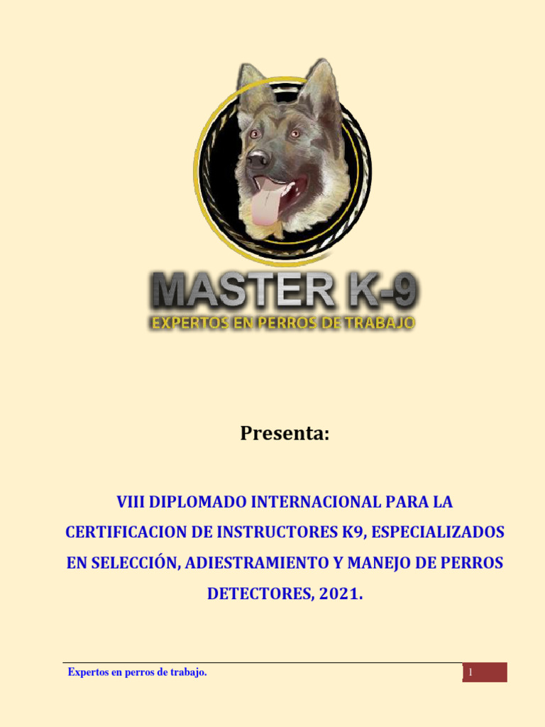 Diplomado Internacional Instructor K9 | PDF