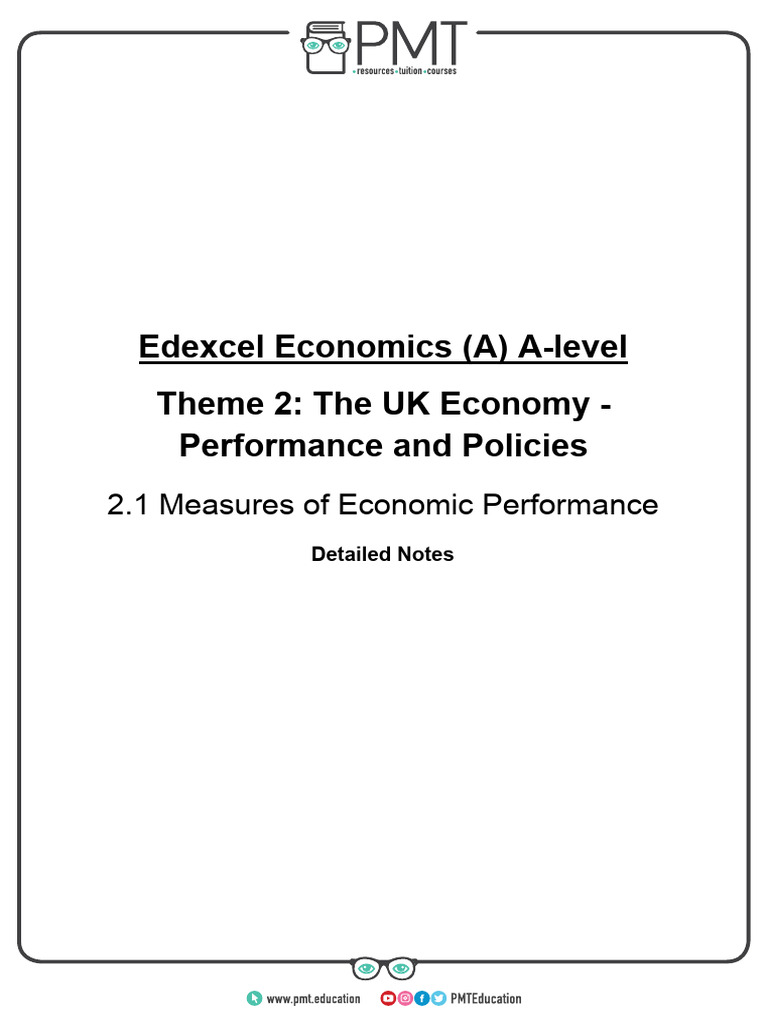 2.1. Measures of Economic Performance | PDF | Finance & Money ...