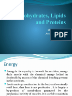 Carbohydrates, Lipids and Proteins