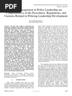 Senior Management in Police Leadership Are Comprehensive of The Procedures, Regulations, and Customs Related To Policing Leadership Development