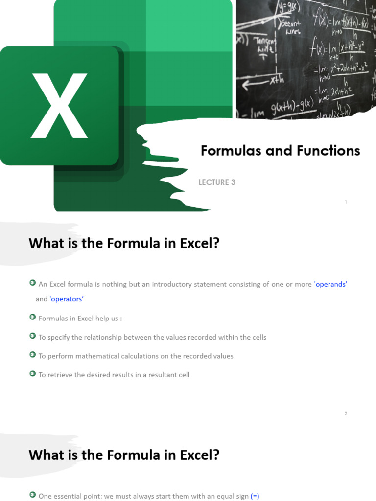Lecture 2 | PDF | Formula | Function (Mathematics)