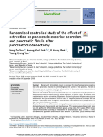 Randomized Controlled Study of The Effect of Octreotide On Pancreatic Exocrine Secretion and Pancreatic Fistula After Pancreatoduodenectomy