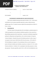 MOORE Ryan Govt Sentencing Memo