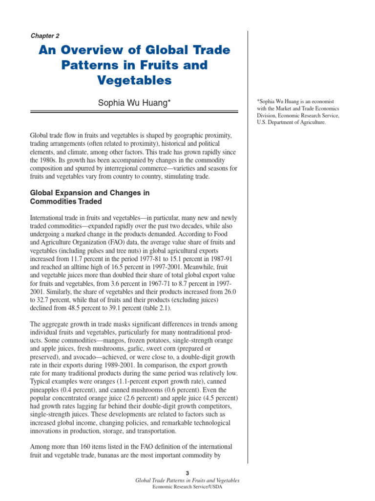 Global Trends in Fruit Trade Dynamics | PDF