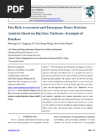 Fire Risk Assessment and Emergency Route Decision Analysis Based On Big Data Platform-Example of Huizhou