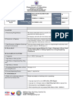 Department of Education: School: Grade Level: Teacher: Learning Area: Teaching Dates and Time: Quarter