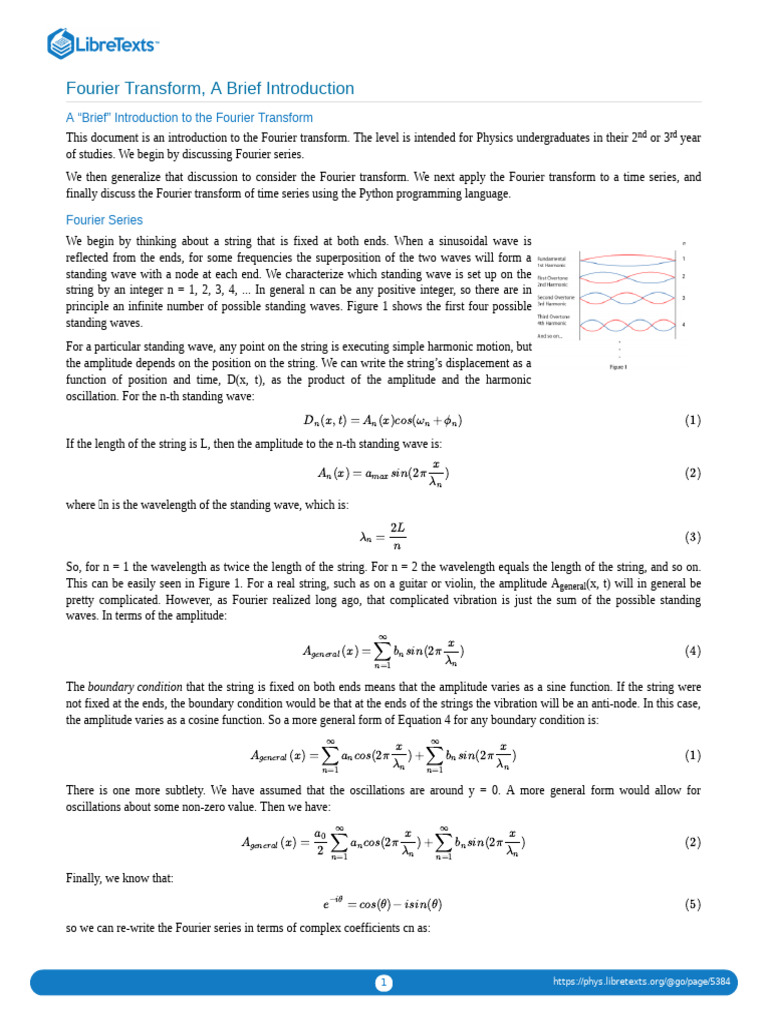 Fourier Transform A Brief Introduction | PDF | Waves | Fourier Transform