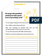 Worksheet Greeting