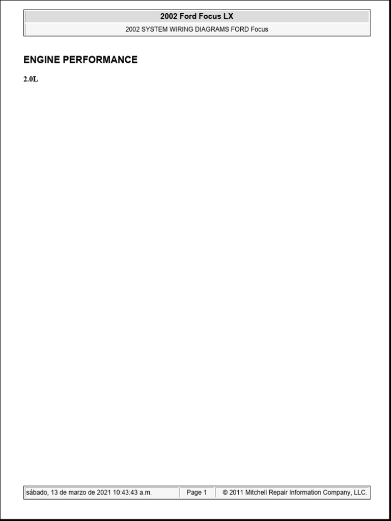 2002 FORD FOCUS SERVICE MANUAL visual data 5