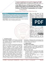 A Study To Assess The Effectiveness of Structured Teaching Programme On Knowledge Regarding Oral Health Hazards Among Adults Consuming Tobacco of Selected Communities in Gwalior